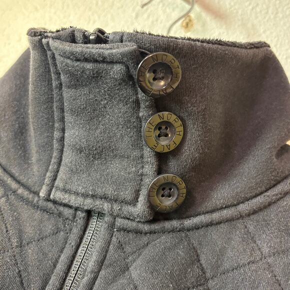 The North Face Womens Jacket Medium Black Caroluna Quilted Fleece Lined Coat - Picture 4 of 10